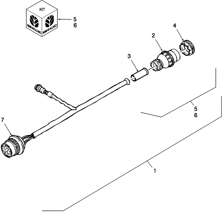 032 WIRE HARNESS, BALE COMMAND, TRACTOR