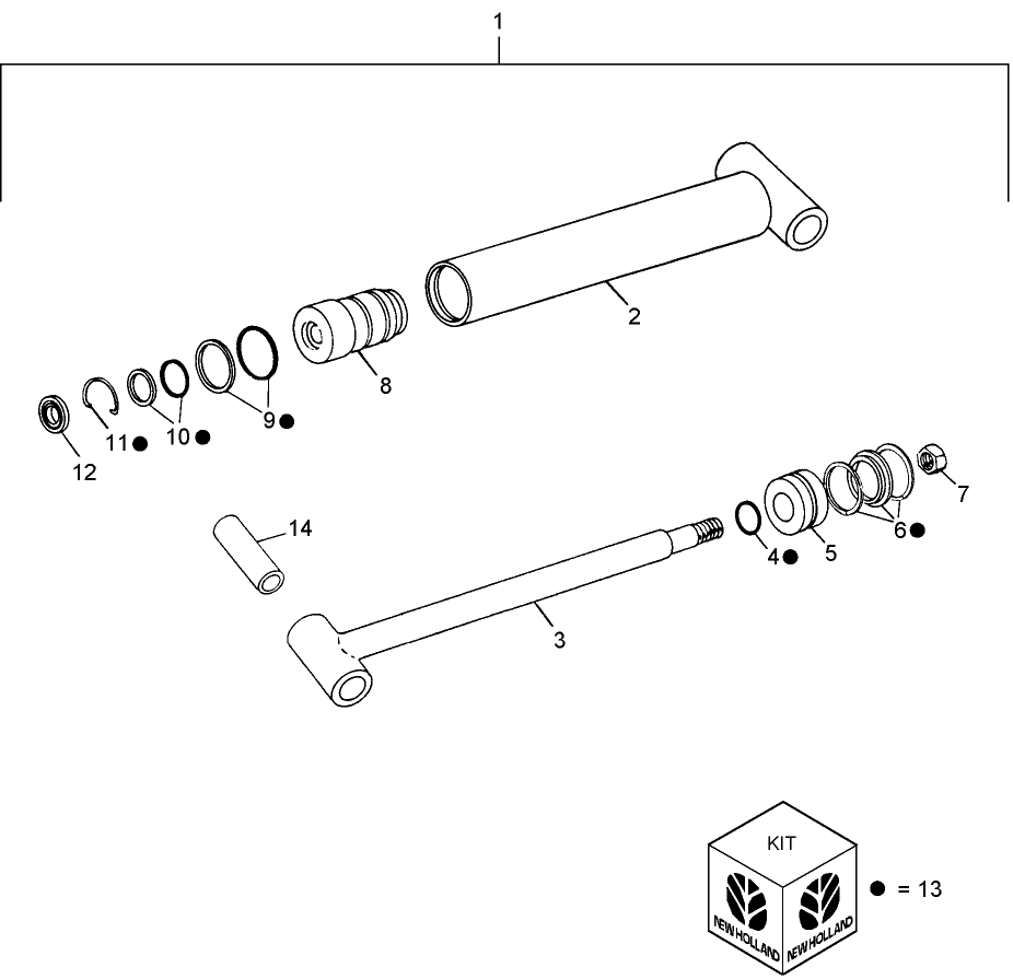 017 TWINE WRAPPER KIT, HYDRAULIC CONTROL, HYDRAULIC CYLINDER