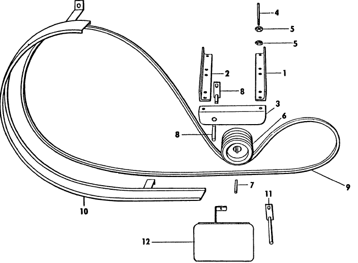 002 MOTOR BASE, MAIN DRIVE BELT GUARD, MAIN DRIVE BELT