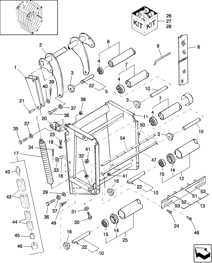 14.85 TAILGATE, SPRING & BELTS, HIGH MOISTURE