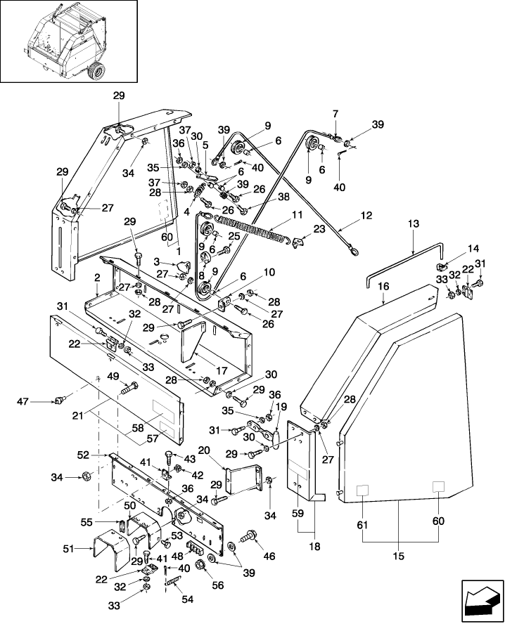 08.01 SHIELDS, BALE SIZE & TAILGATE LATCH INDICATORS