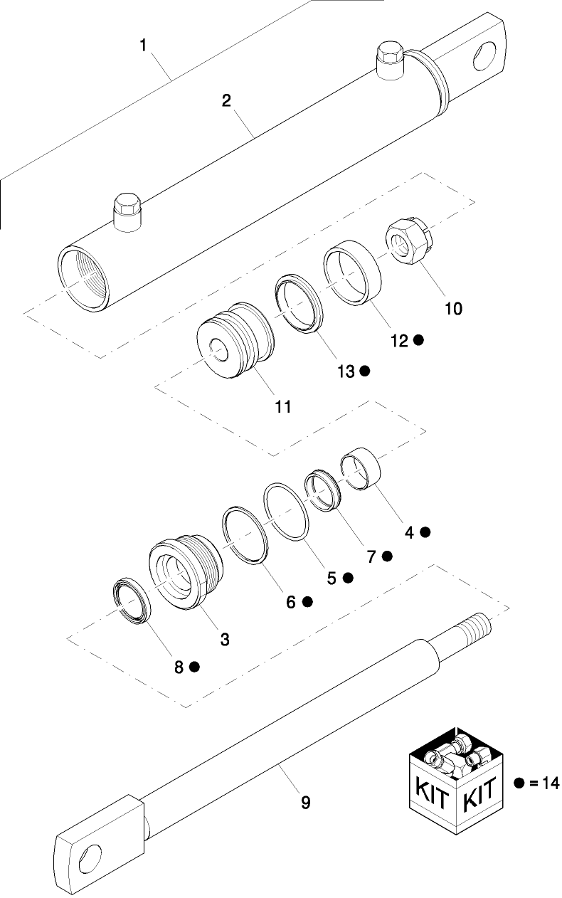 07.41 HYDRAULIC CYLINDER, TAILGATE LIFT