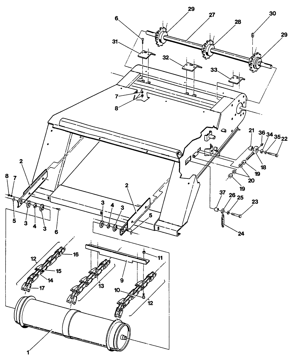 036 FEEDER ELEVATOR CHAINS & DRIVES