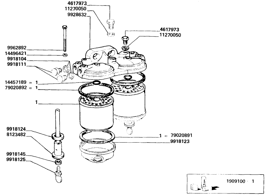 0.20.2/A FUEL FILTER (COMPONENTS) - 4612230