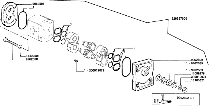 K03 HYDRAULIC STEERING PUMP ELEMENTS (SALAMI) - 320537000