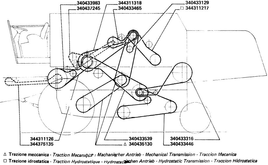 999002 DRIVE BELTS AND DRIVE CHAINS (LEFT-HAND)