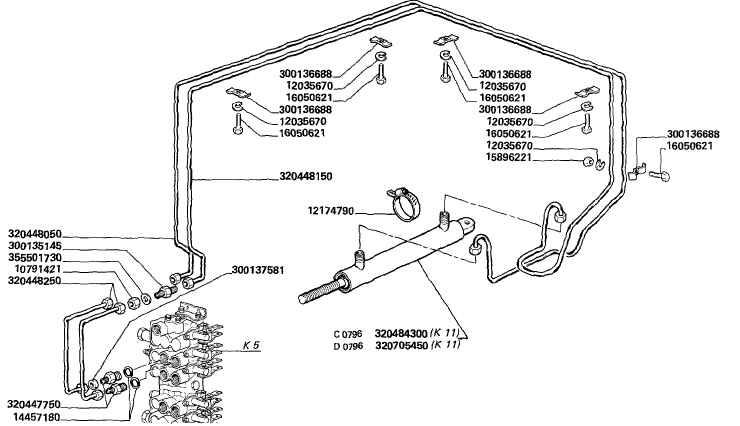 K10 SWING-TYPE UNLOADING CONTROL RAM AND PIPINGS