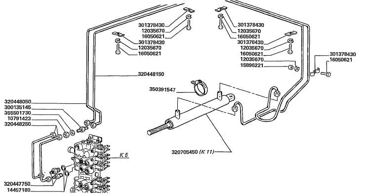 K10 SWING-TYPE UNLOADING CONTROL RAM AND PIPINGS