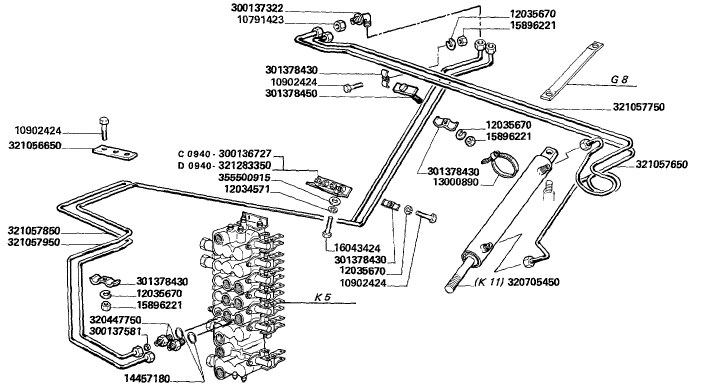 K10 SWING-TYPE UNLOADING CONTROL RAM AND PIPINGS