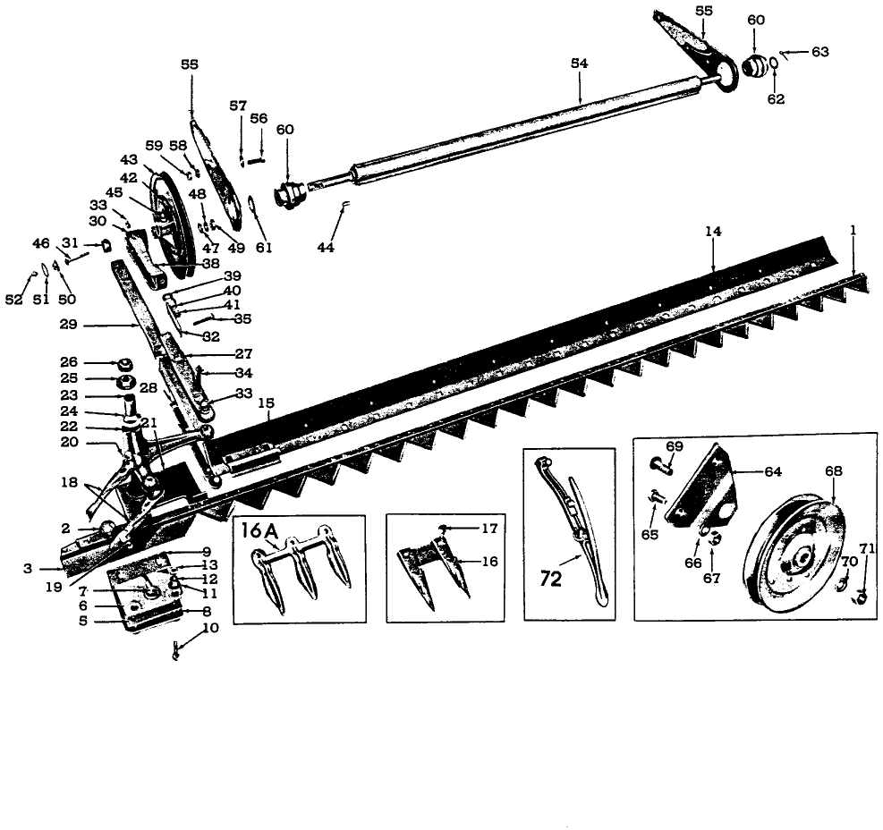 012 CUTTER BAR & PITMAN DRIVE ASSEMBLY, 607-1-SERIES, 607-2-SERIES, 607-5-SERIES, 607-6-SERIES - 16-46,16-47,16-48,16-49,16-74,16-75,16-88