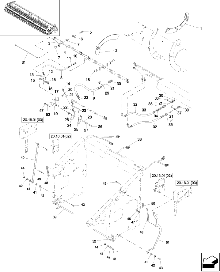 20.18.01(1) CONVERSION FOR TR/TX , HOSE, TUBING, CONTROL, AUGER FLIGHTS