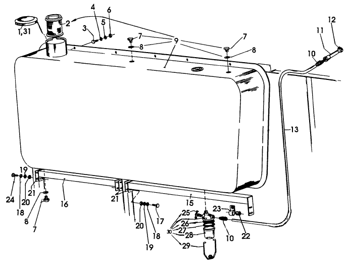 047 FUEL TANK, STRAINER & LINES