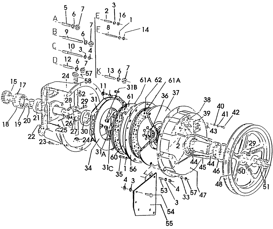 009 CLUTCH, FRONT AXLE, 94"