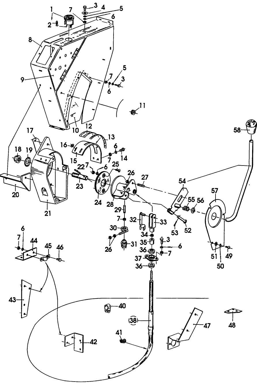 028 HYDROSTATIC CONTROL HOUSING & THROTTLE GROUP