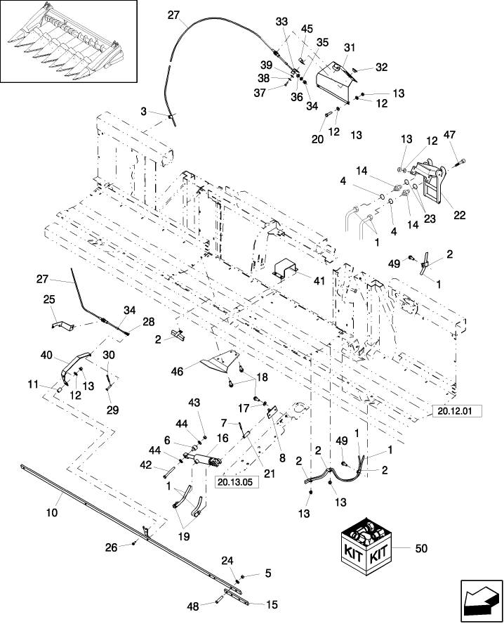 20.07.02 HYDRAULIC CONTROL, DECK PLATES, 30" & 36"