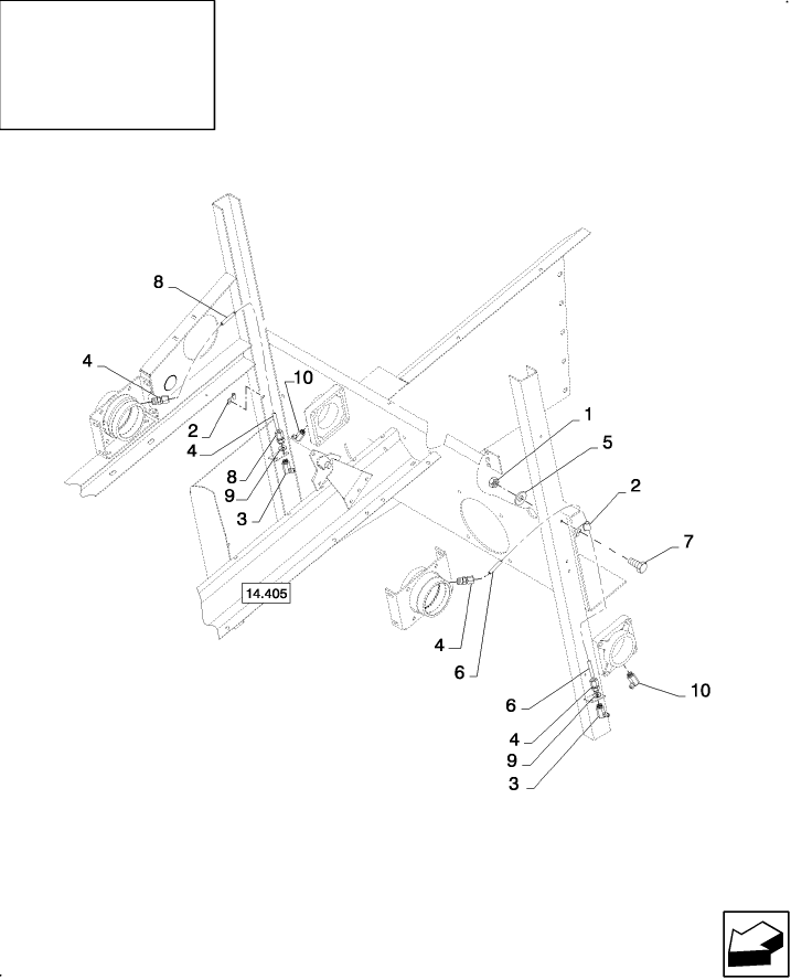 09.402(01) GREASING ON THRESHING FRAME, REAR