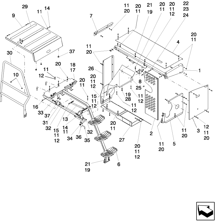 08.401(01) ENGINE GUARDS - PRIOR TO PIN HAJ111001