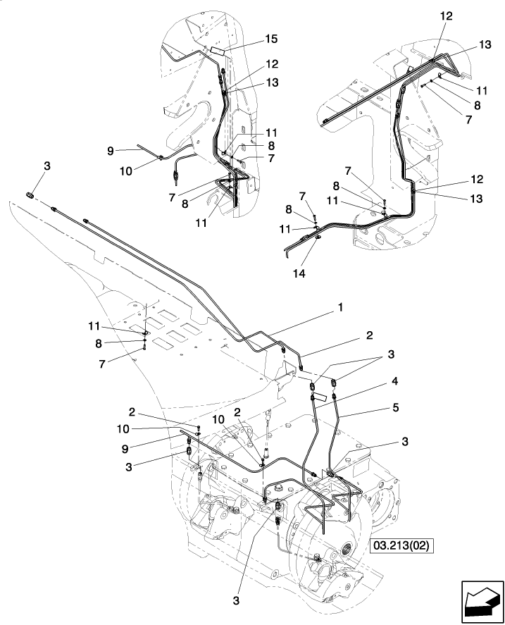 03.217(02) CIRCUIT FOR HYDRAULIC BRAKES - FROM PIN HAJ111001