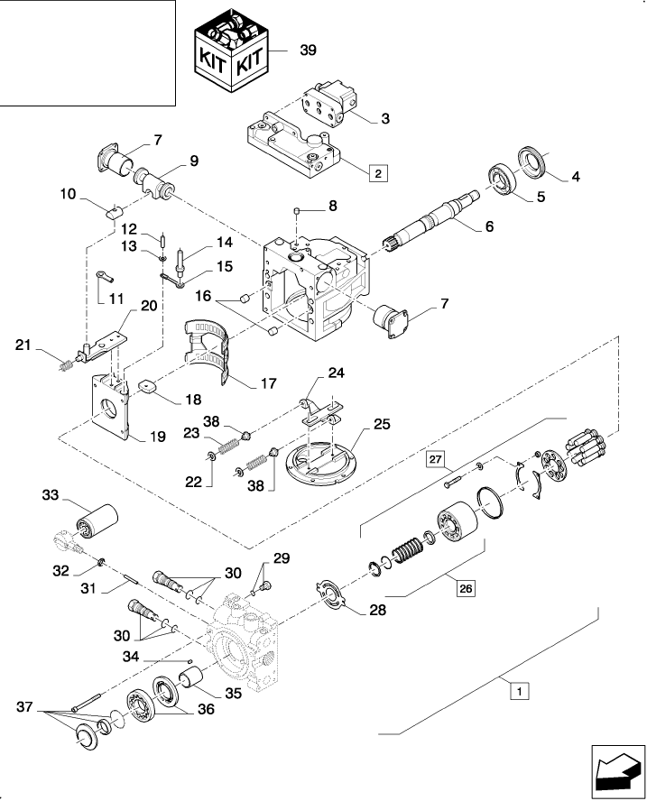 07.210(01) HYDROSTATIC PUMP, 110CC