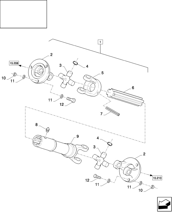 15.209(01) SHAKER SHOE DRIVE, POWER TAKE-OFF - SELF-LEVELLING