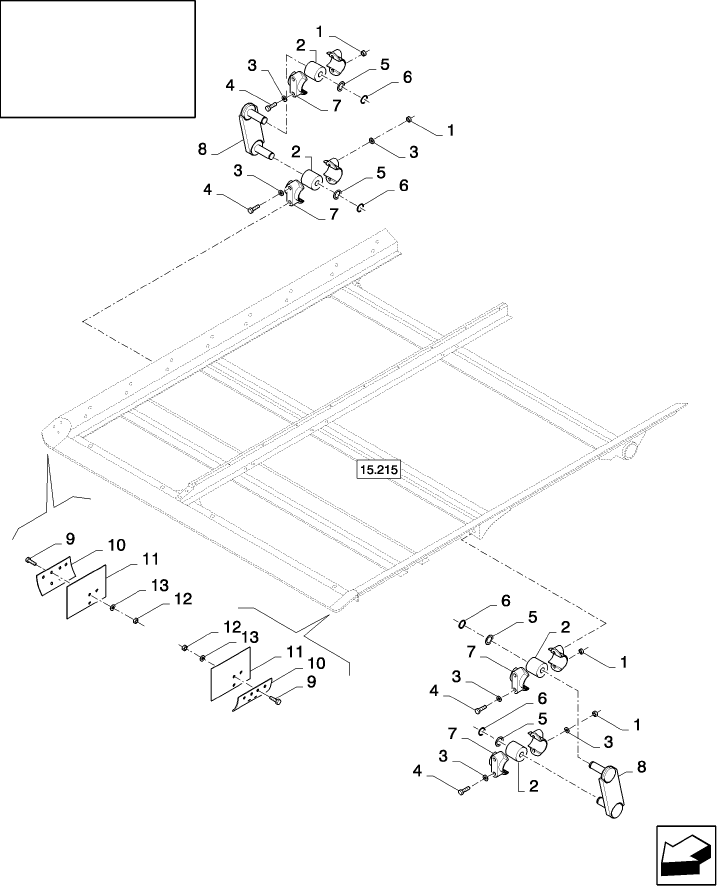 15.243(01) GRAIN PAN, SUPPORTS