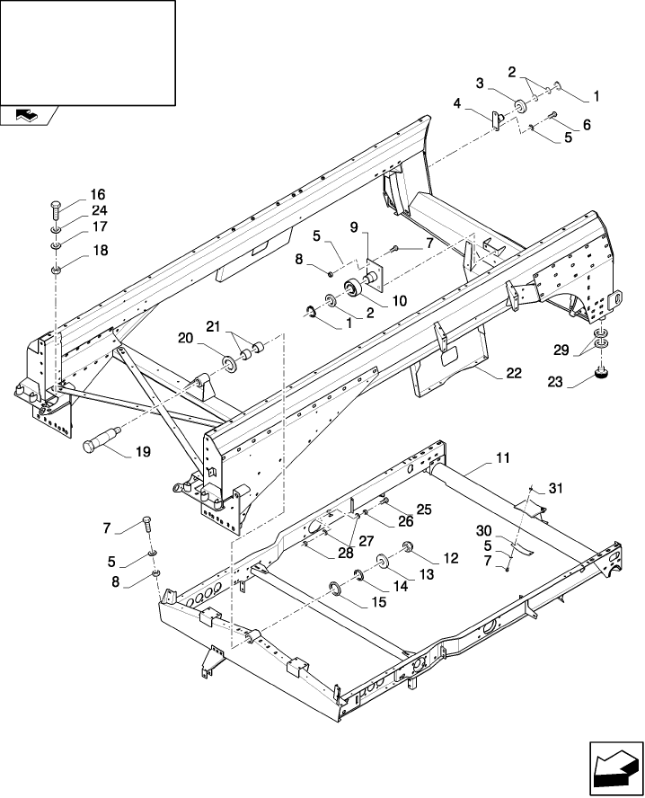 12.04(01) LOWER AND PIVOTING FRAME, SELF LEVELLING