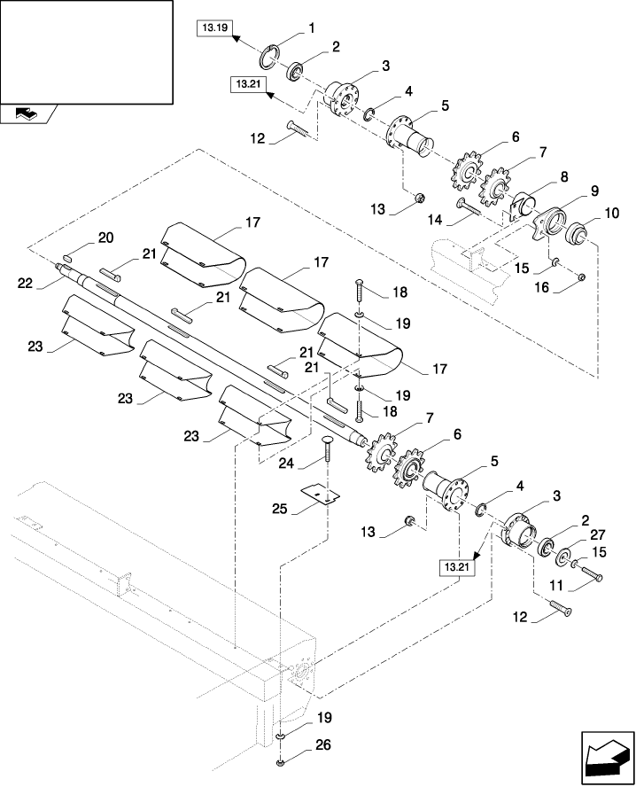 13.20(01) STRAW ELEVATOR, UPPER SHAFT