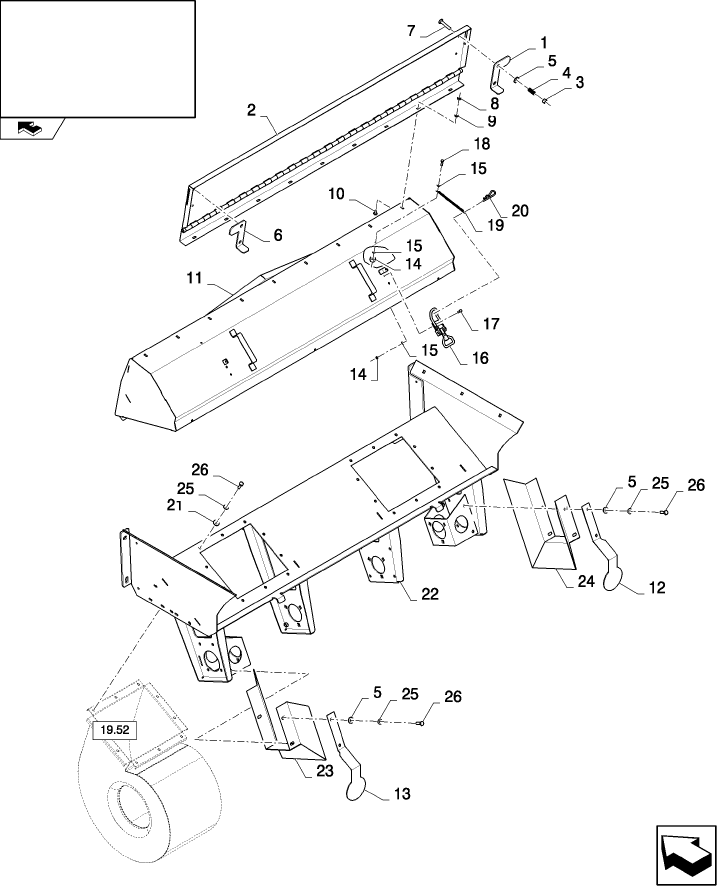 19.51(01) CHAFF SPREADER FRAME WITH CHOPPER