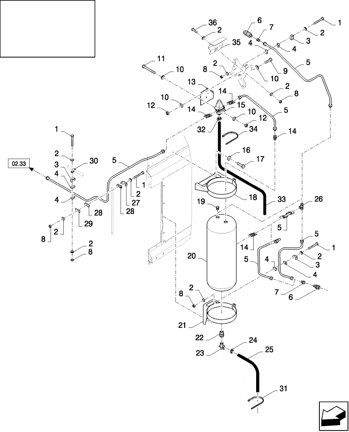 02.34(01) BLOW-OFF SYSTEM,  AIR RESERVOIR