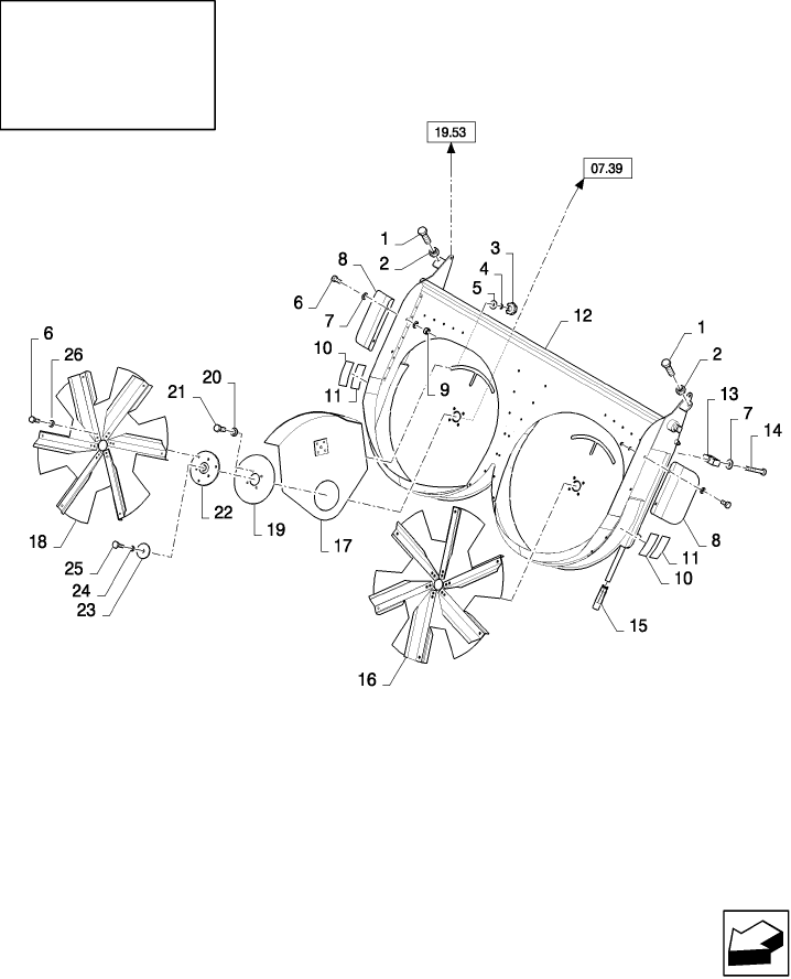 19.54(01) CHAFF SPREADER ROTORS WITHOUT CHOPPER