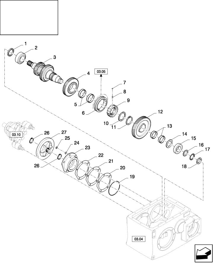 03.07(01) GEARBOX, DRIVE SHAFT