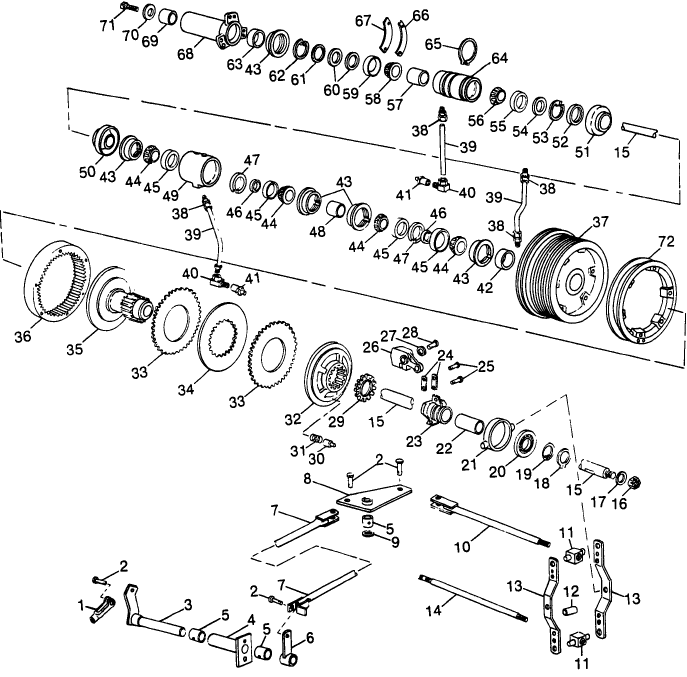 081 MAIN DRIVESHAFT, ASN 403001 (TR75);  310401 (TR85)