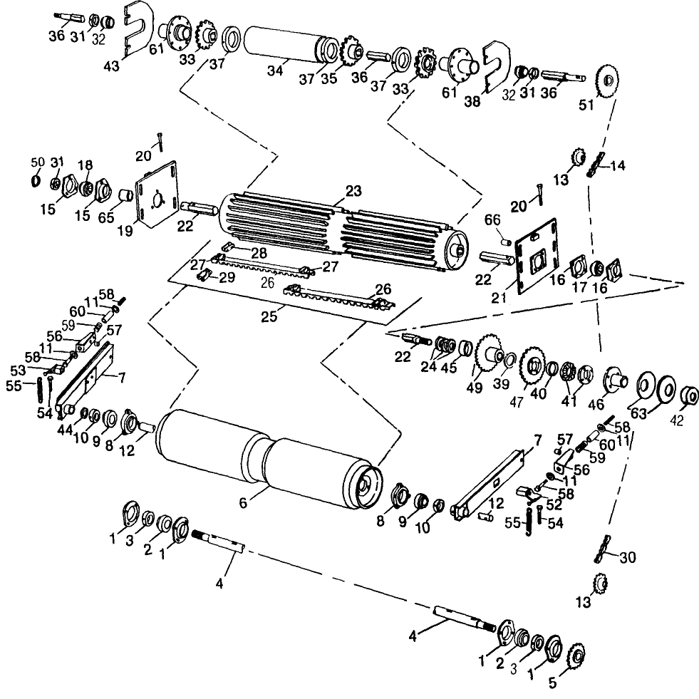 006 FEEDROLL, FEEDER CHAIN, CLUTCH & DRIVE, SMALL GRAIN SPECIAL