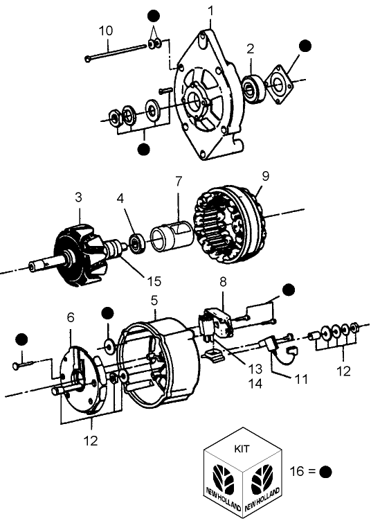 02.10(1) ALTERNATOR REPAIR PARTS