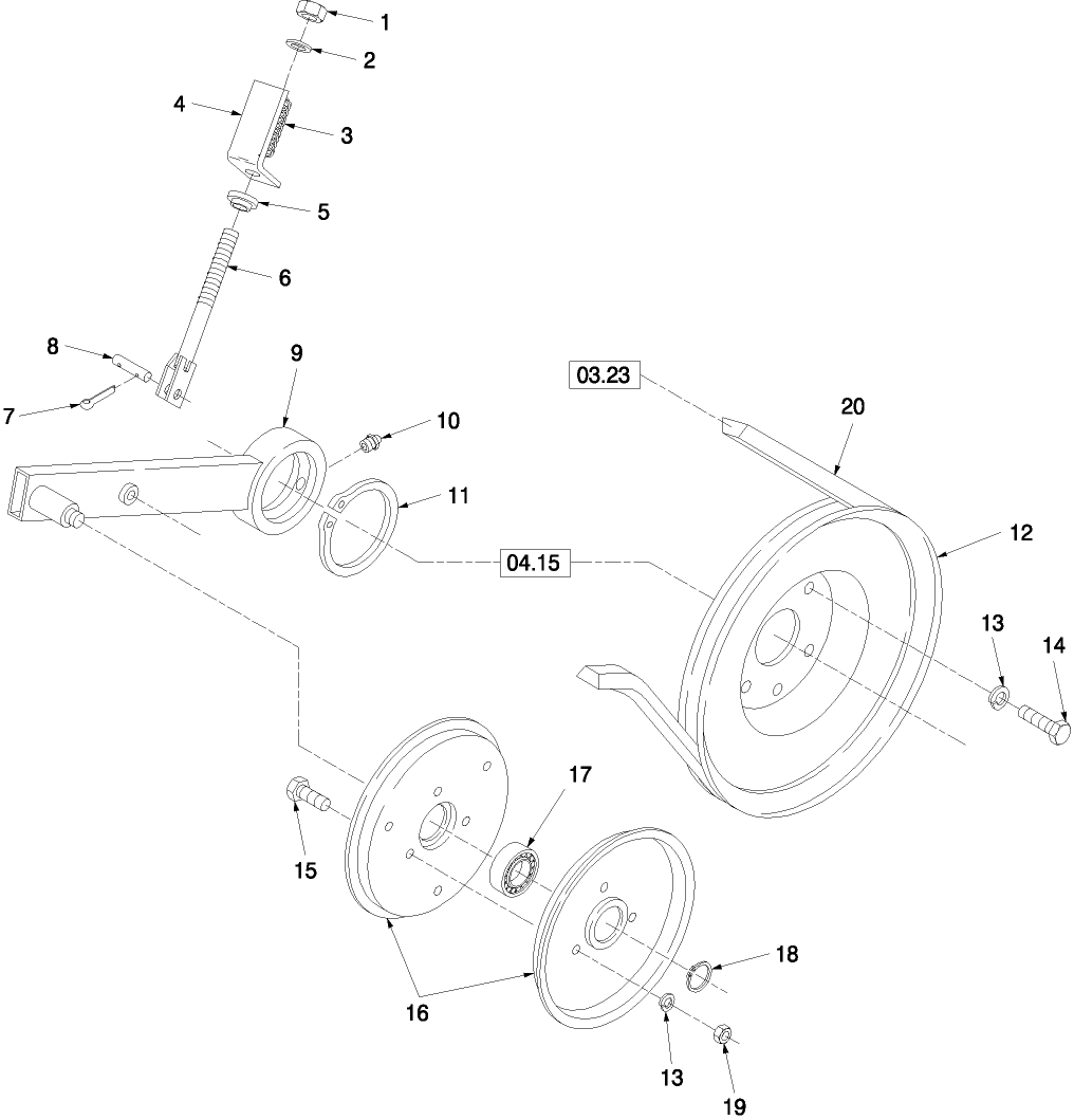 04.16(01) SHAKER SHOE DRIVE, BSN 8210999 (TX66);  8307999 (TX68)