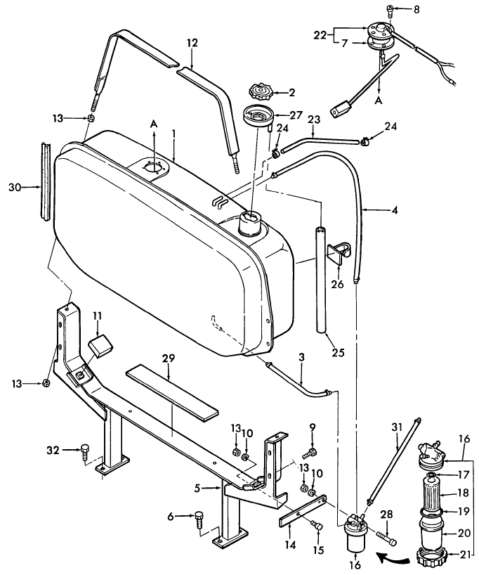 09A01 FUEL FILTER, TANK & LINES