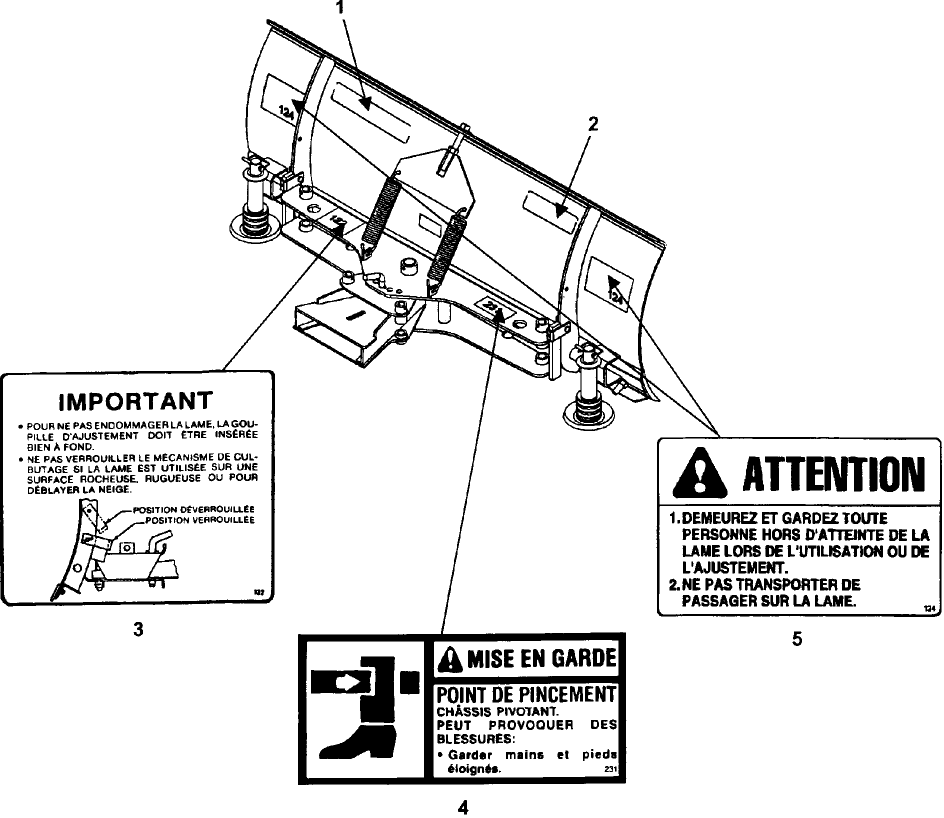 107 60" FRONT BLADE, DECALS - FRENCH