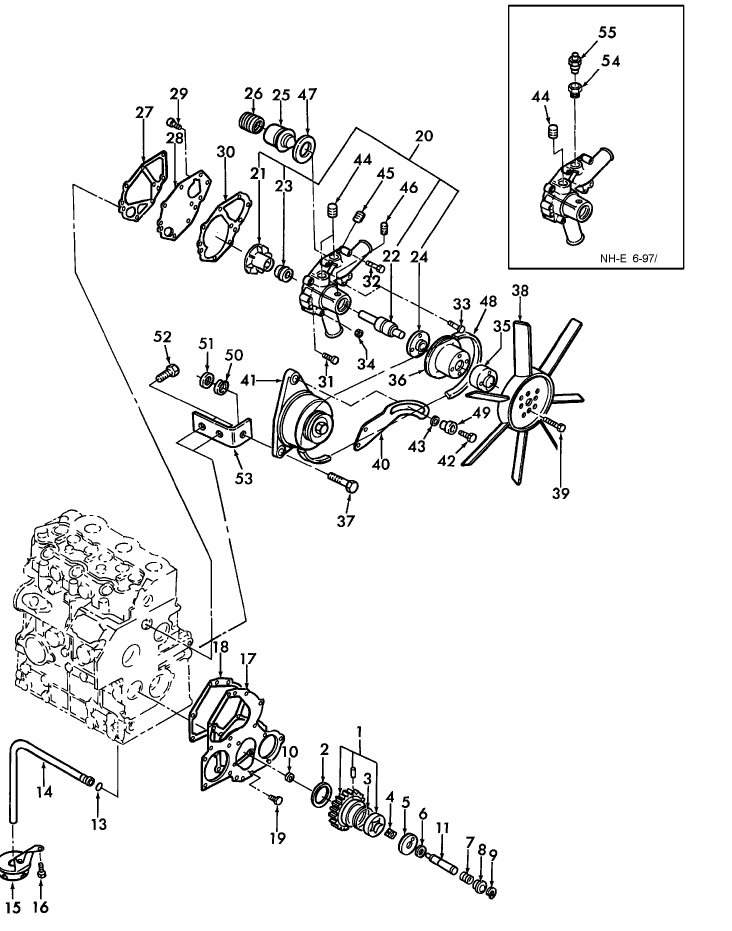 06E01 OIL PUMP, WATER PUMP & ALTERNATOR, CM222, CM224