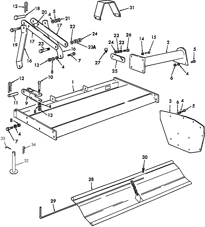 001 FRAME ASSEMBLY - 40", 52", 60" & 72" (01/01/1987 - 05/30/1999)