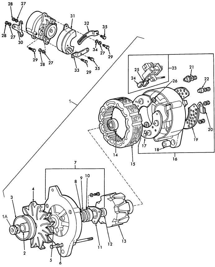 11C01 ALTERNATOR & RELATED PARTS, 1100, 1200 & 1300