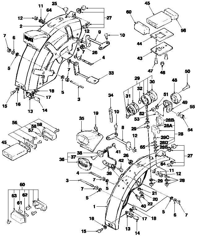 14A01 FENDERS & RELATED PARTS - 1110, 1210