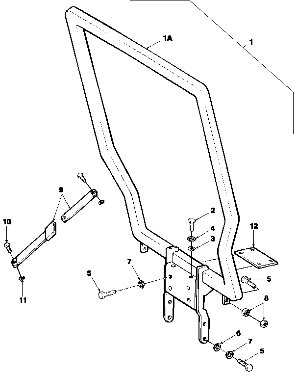 17B01 ROLLBAR ASSEMBLY - 1110, 1210, (83/3-85)