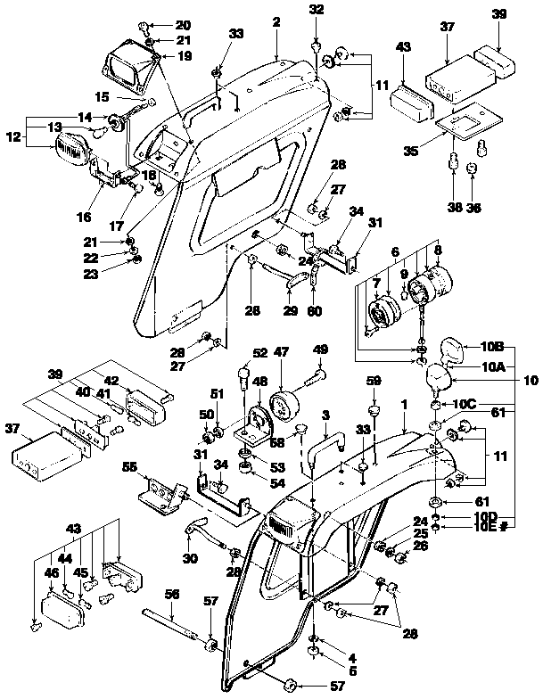 14A02 FENDER & RELATED PARTS, 1310, 1510, 1710, 1910 & 2110