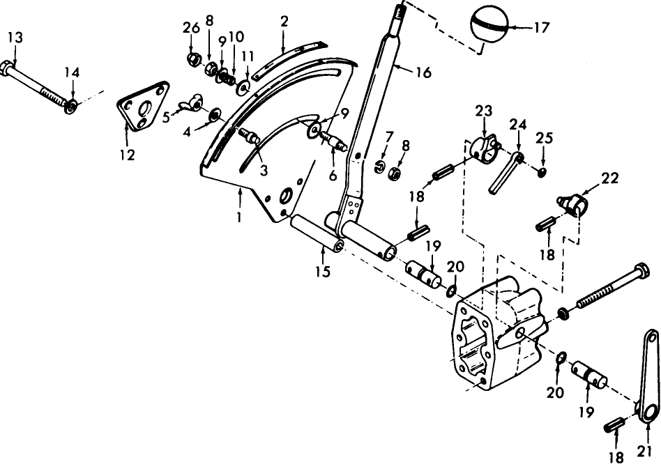 05A02 HYDRAULIC CONTROL VALVE & QUADRANT