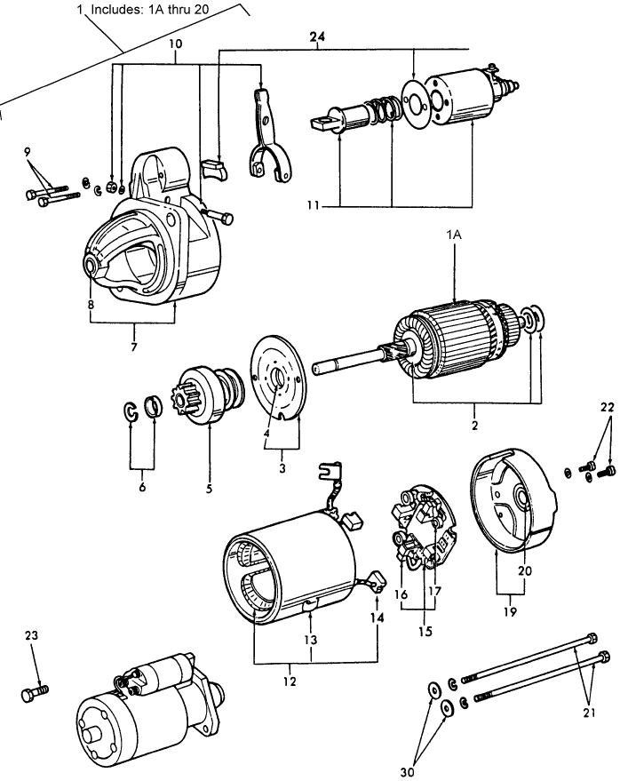 11D03 STARTING MOTOR, 1500 & 1700