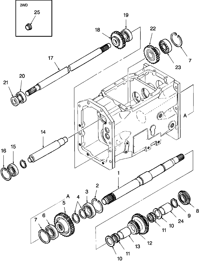 07D04 GEARS, FRONT TRANSMISSION, W/9 X 3 & W/FWD