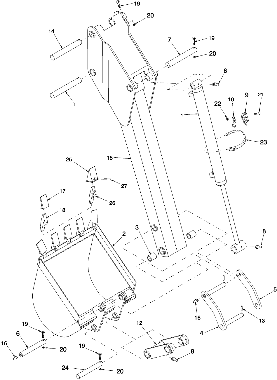 27 DIPPERSTICK & BUCKET