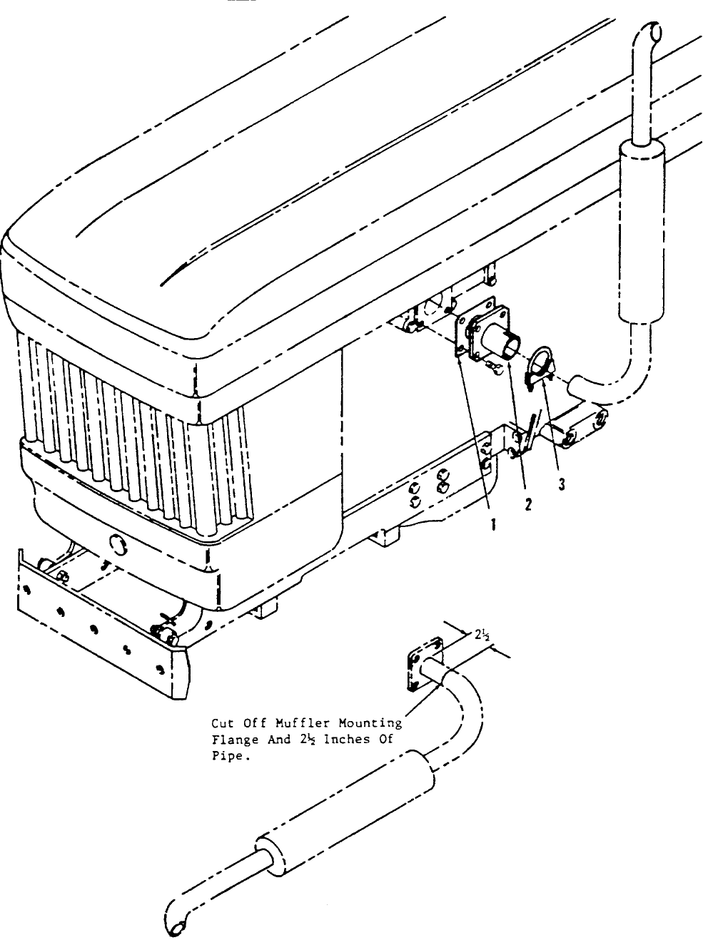 014 LOADER EXHAUST RELOCATION, 1310,1510,1710 W/770A,770B LOADERS