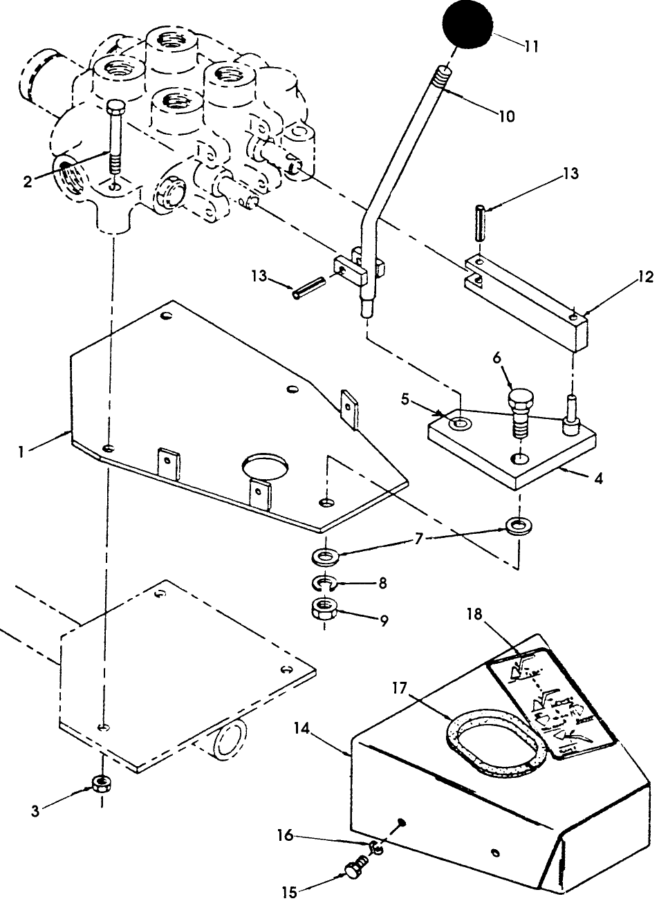 054 CONVERSION KIT, 2-LEVER TO 1-LEVER VALVE, 19SM5191 - 776A, 776B, 777B, 777D, 777F