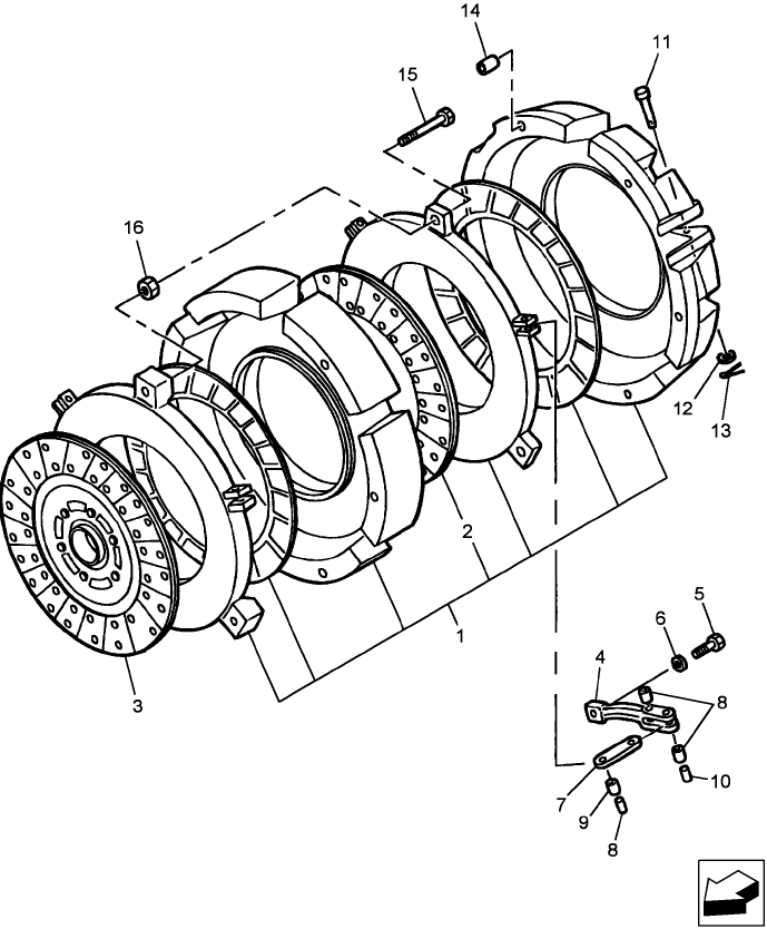 03.03 CLUTCH ASSEMBLY, DOUBLE, 9 X 3 W/LIVE PTO